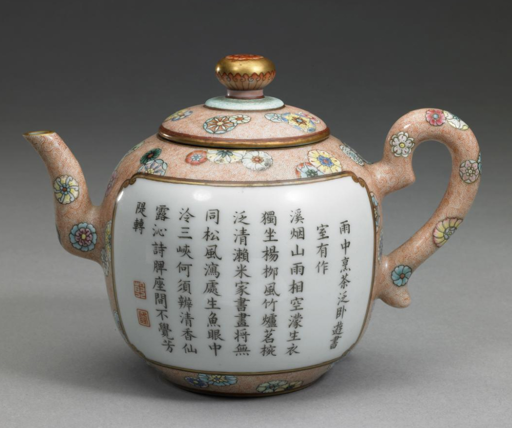 图片[2]-Pastel colored illuminated figure teapot-China Archive